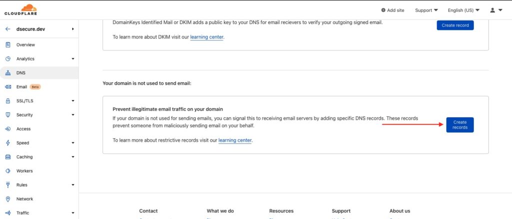 Dodanie adresu e-mail na który mają przychodzić raporty z wykonanych prób spoofingu